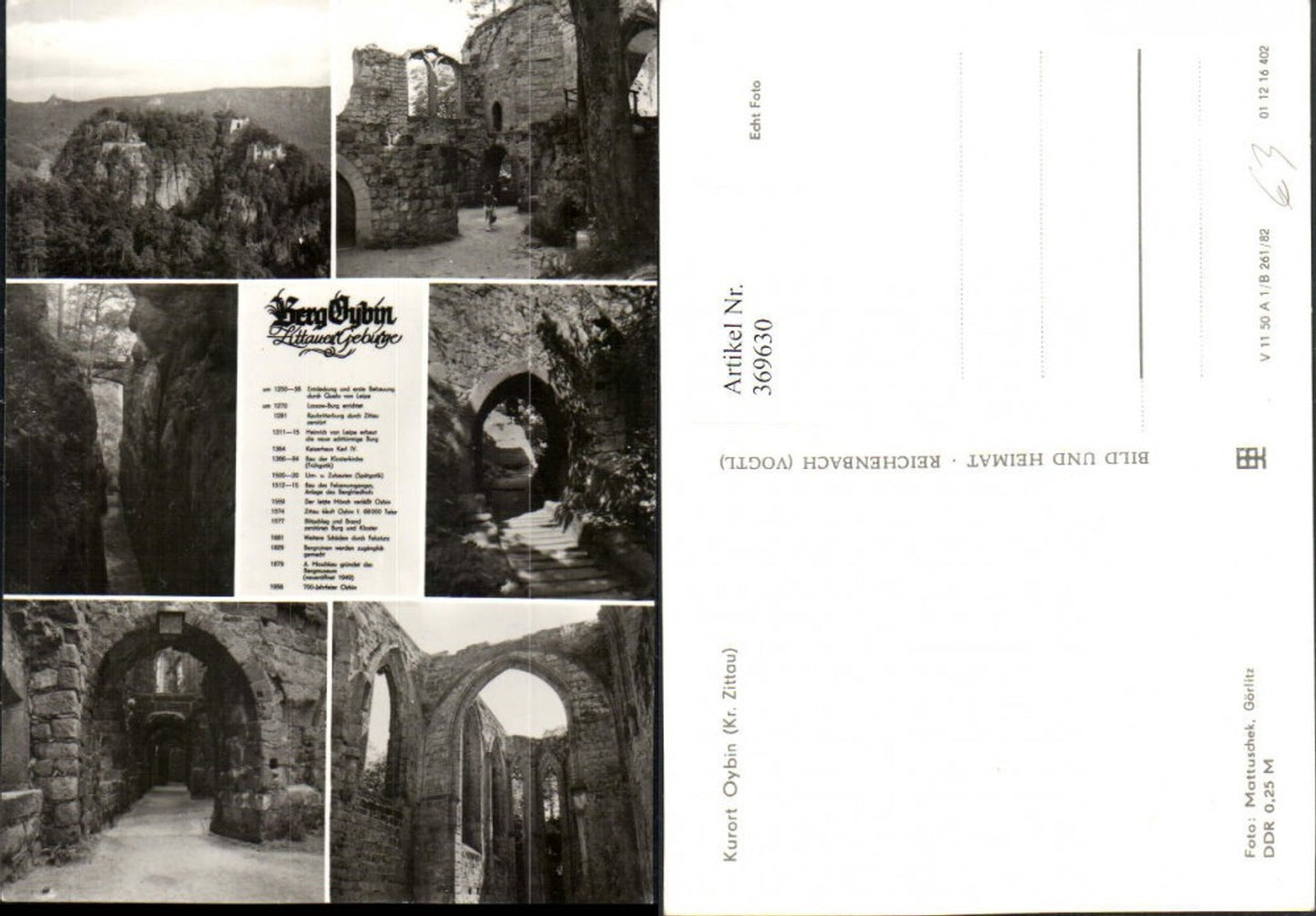 369630,Oybin Burg Klosterruine Ruine Mehrbildkarte