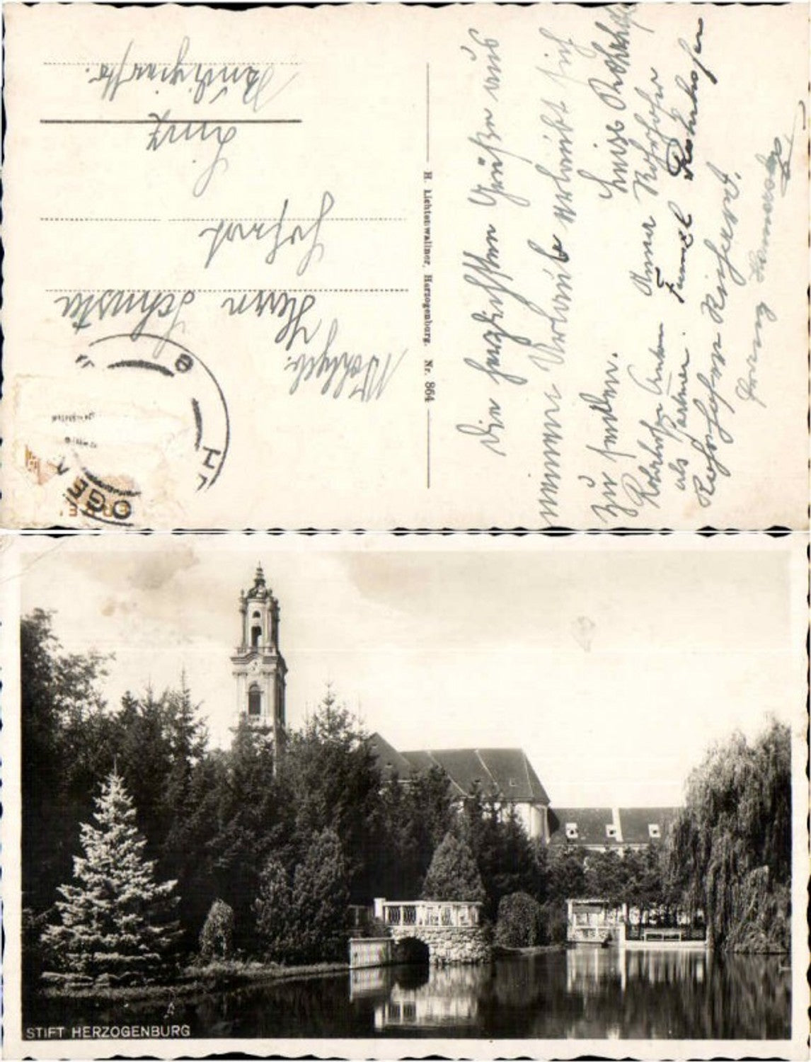 68366,Fotokarte Herzogenburg Partie im Ort 1940