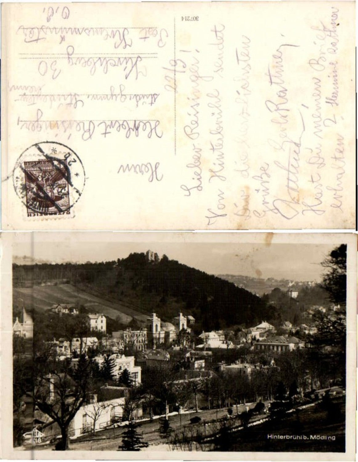 68386,Hinterbrühl bei Mödling Baden RARE Fotokarte 1935
