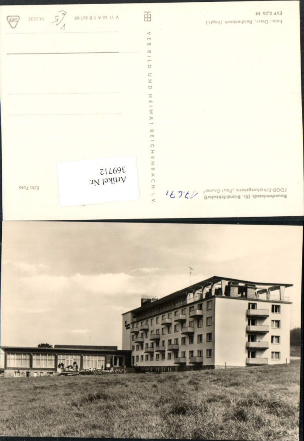 369712,Rauschenbach Erholungsheim Paul Gruner pub VEB