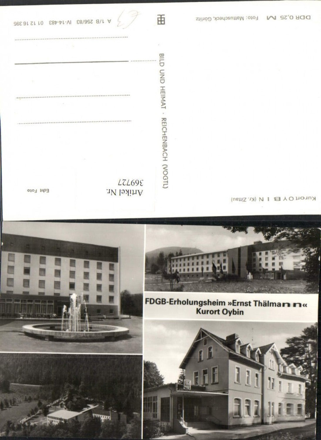 369727,Oybin Erholungsheim Ernst Thälmann Brunnen Mehrbildkarte