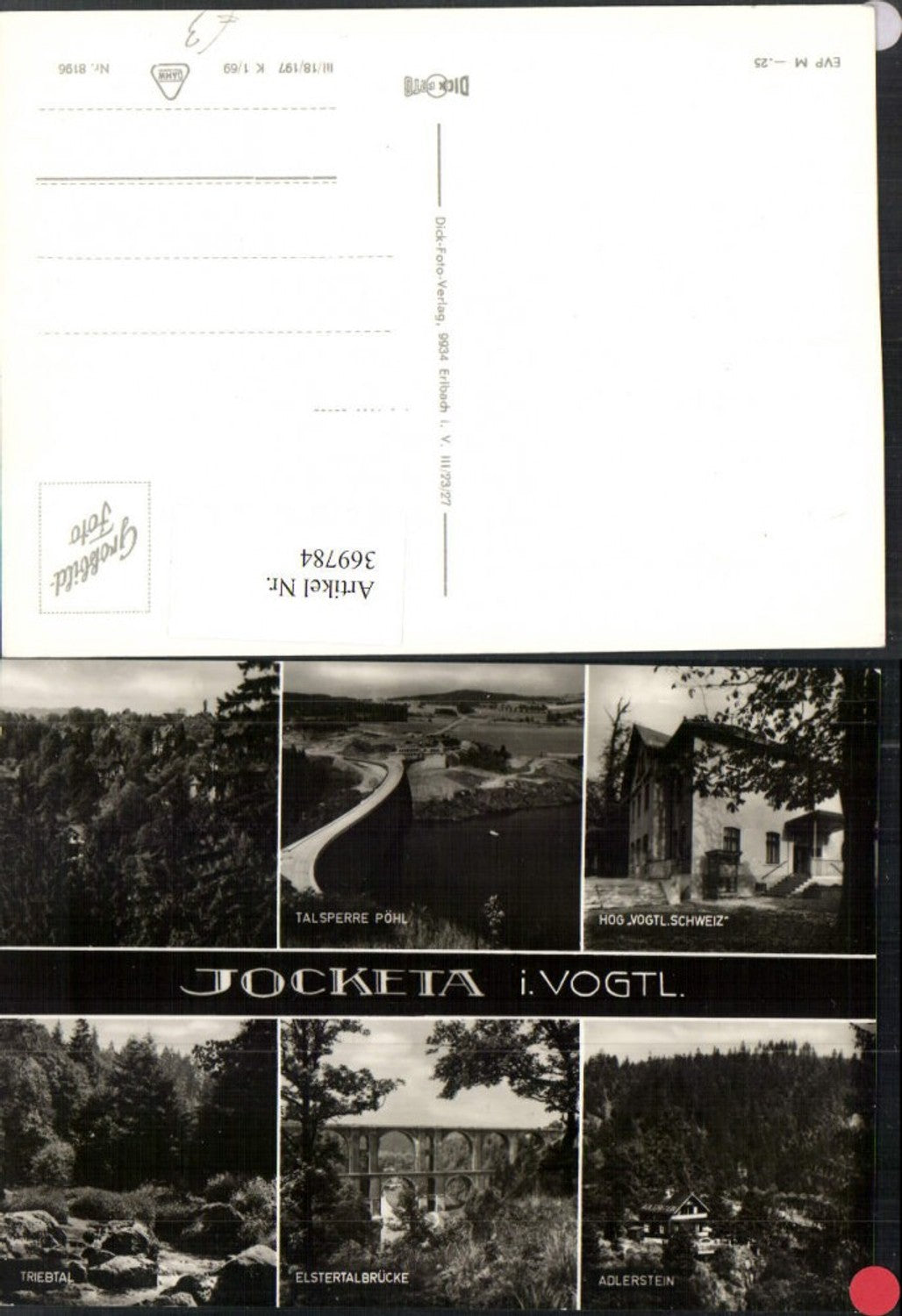 369784,Jocketa im Vogtland Talsperre Pöhl Adlerstein Elstertalbrücke Mehrbildkarte