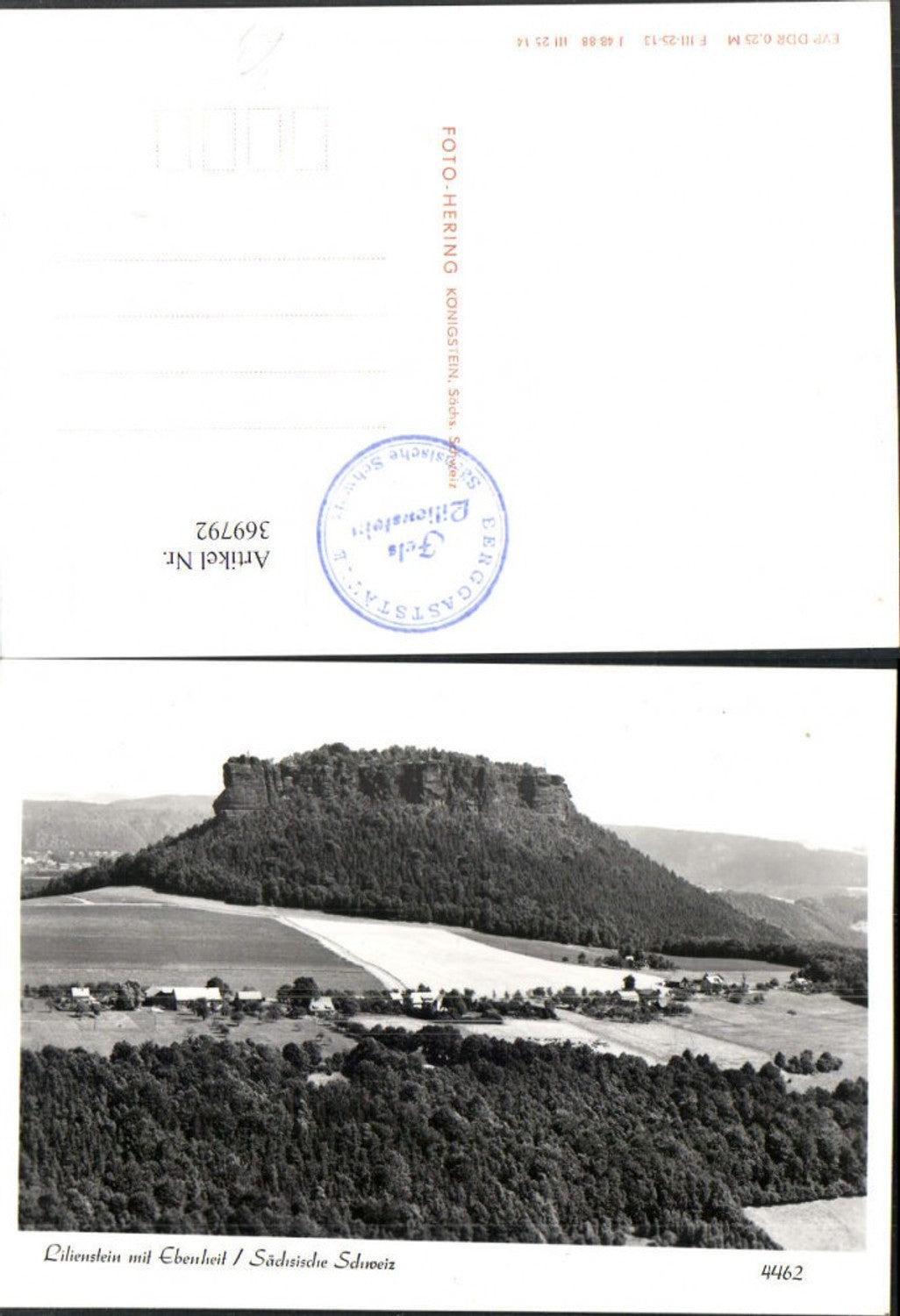 369792,Sächsische Schweiz Lilienstein m. Ebenheit pub Foto Hering 4462