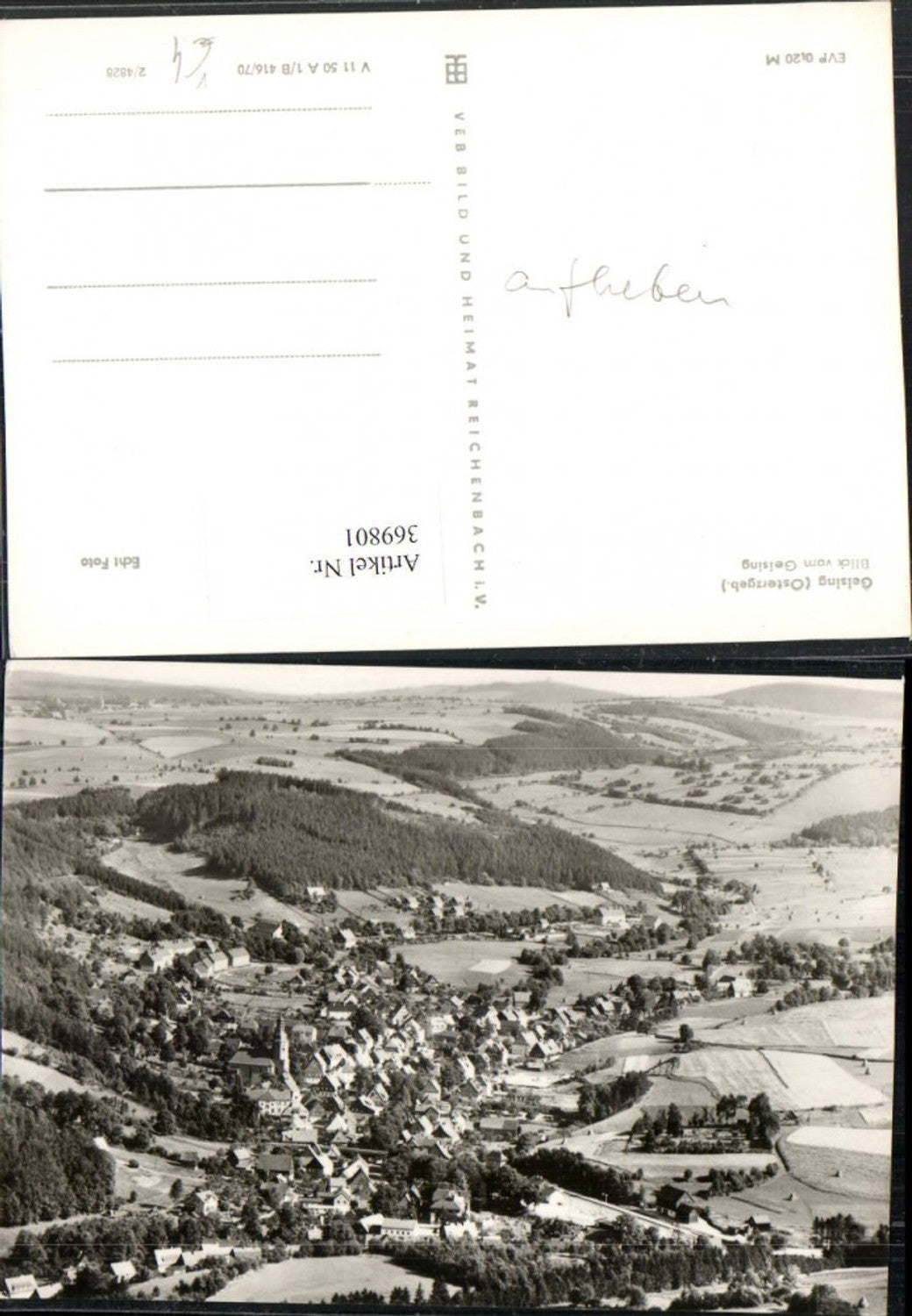369801,Geising im Osterzgebirge Totale vom Geising pub VEB