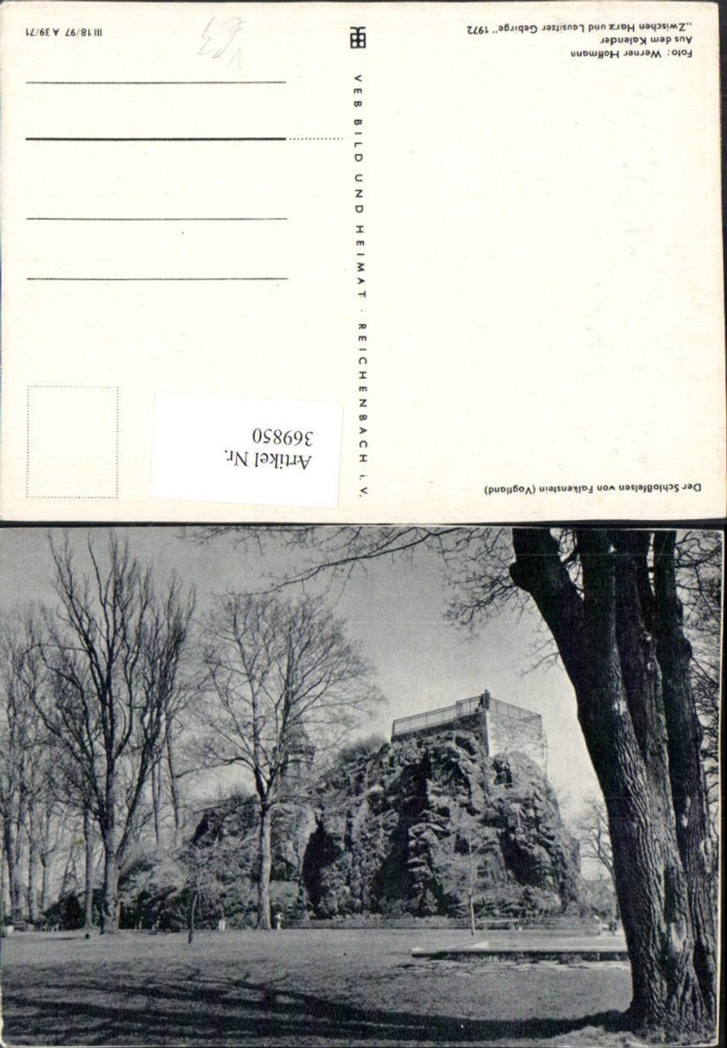 369850,Falkenstein im Vogtland Schlossfelsen pub VEB