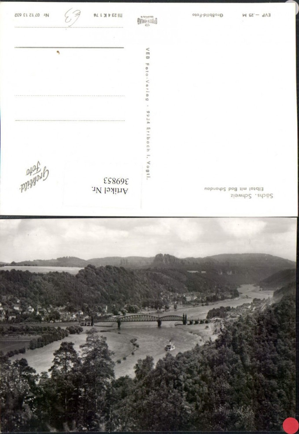 369853,Sächsische Schweiz Elbtal m. Bad Schandau Brücke