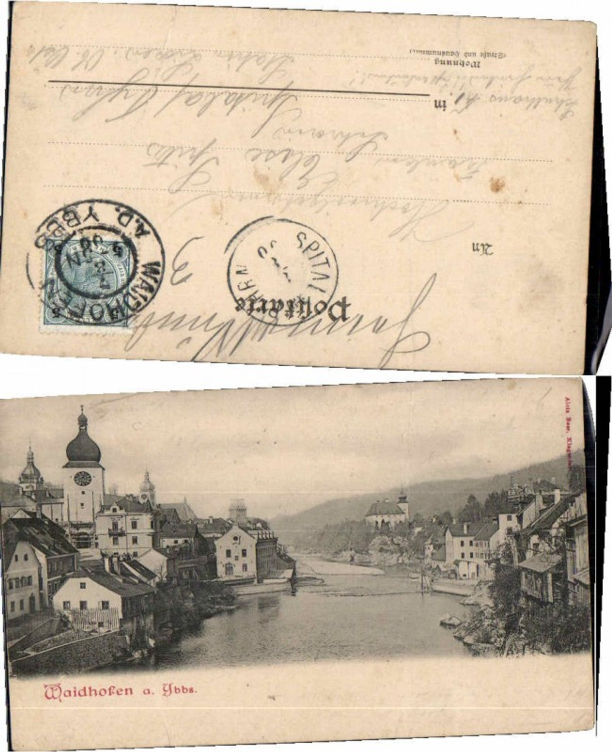 68554,Waidhofen a.d. Ybbs Partie im Ort um 1898