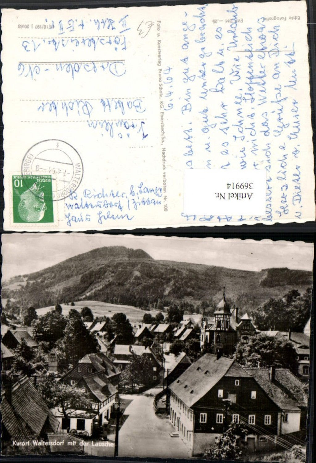 369914,Waltersdorf b. Großschönau Teilansicht m. Lausche