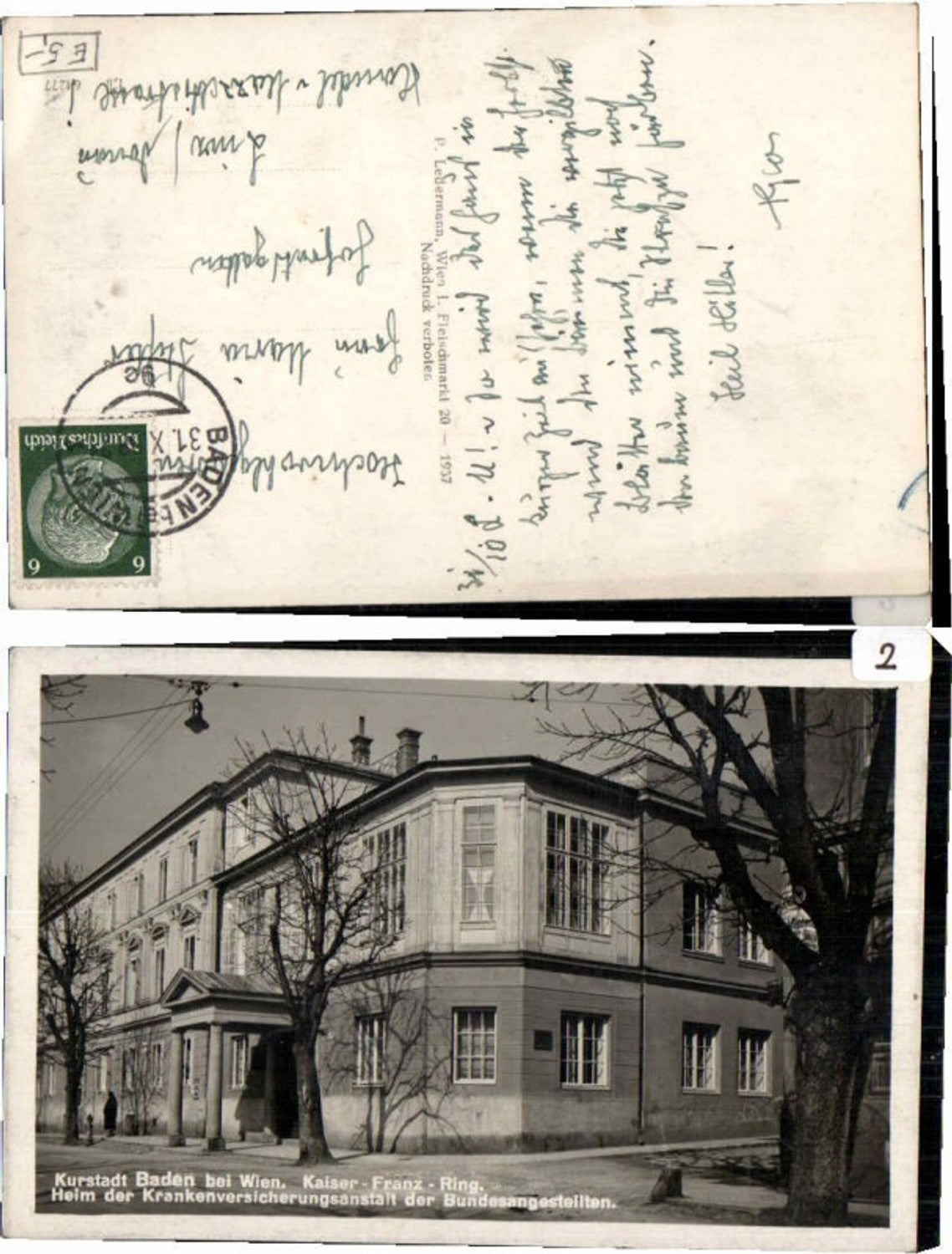 68644,Baden b. Wien Kaiser Franz Ring pub Ledermann