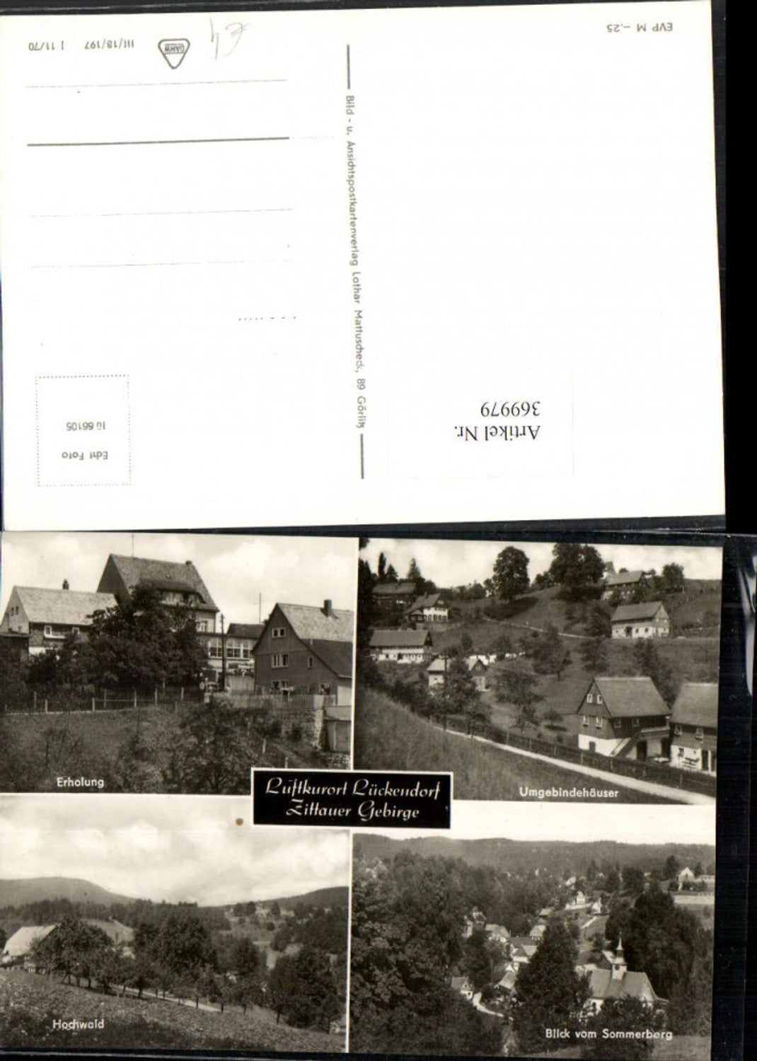 369979,Lückendorf Totale Hochwald Erholung Umgebindehäuser Mehrbildkarte