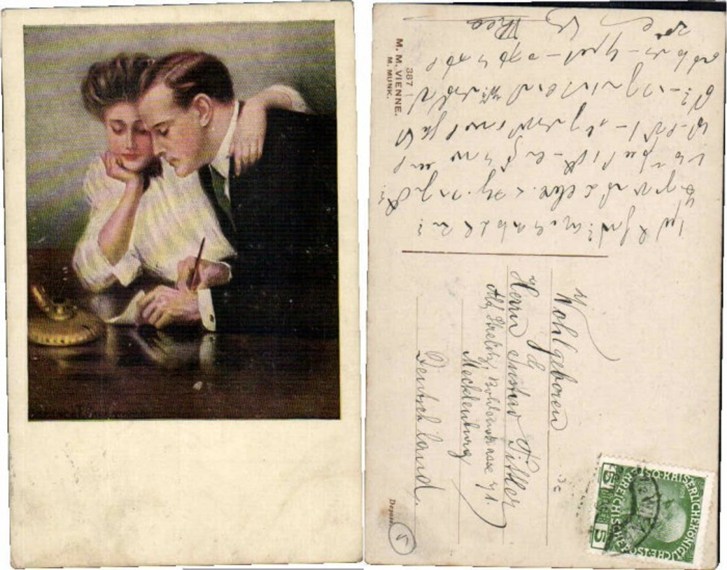 69244,M.M. Vienne Munk 387 Clarence F. Underwood Liebespaar