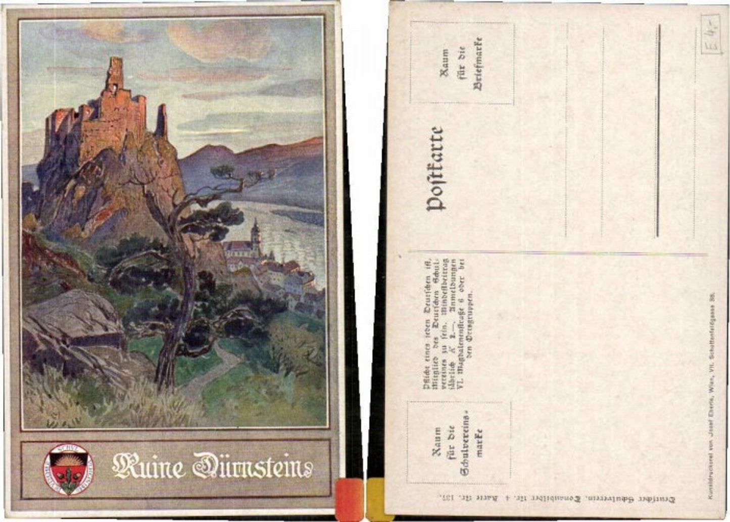 69348,Dt Schulverein 137 Ruine Dürnstein Wachau