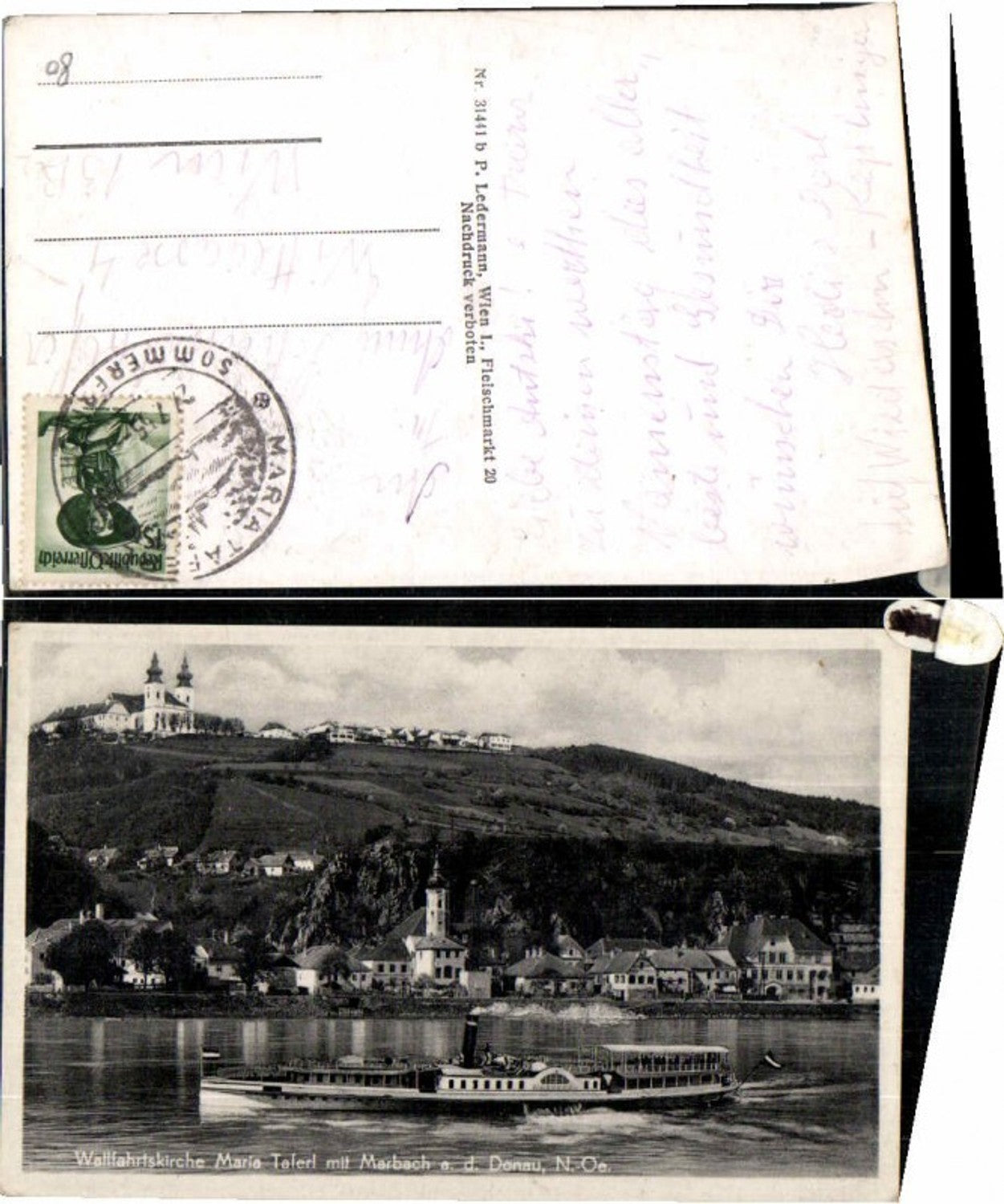 69368,Maria Taferl m. Marbach & Dampfer Habsburg pub Ledermann 31441