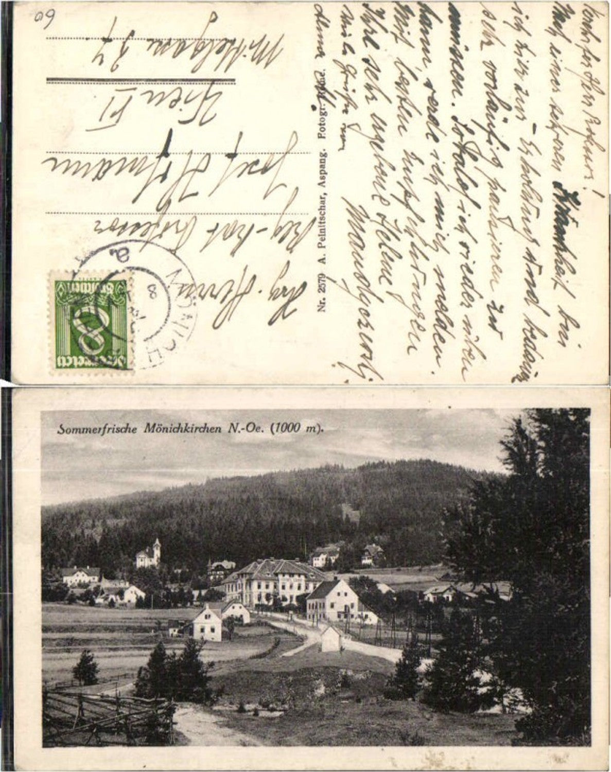 69416,Sommerfrische Mönichkirchen Wegpartie 1918