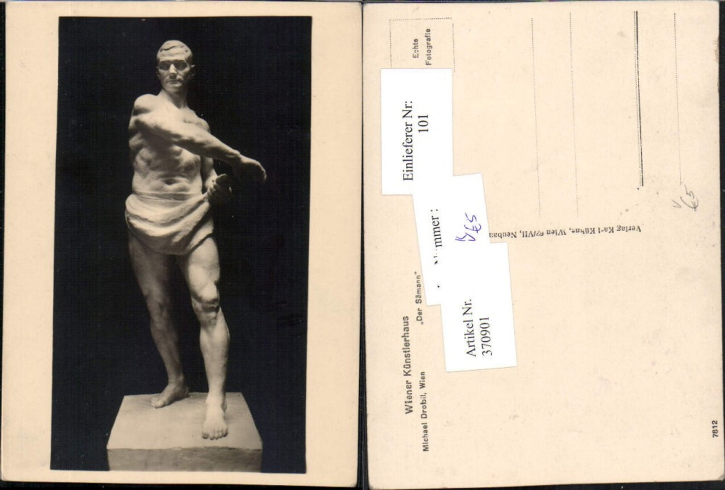 370901,Wiener Künstlerhaus 7812 Michael Drobil Der Sämann Statue