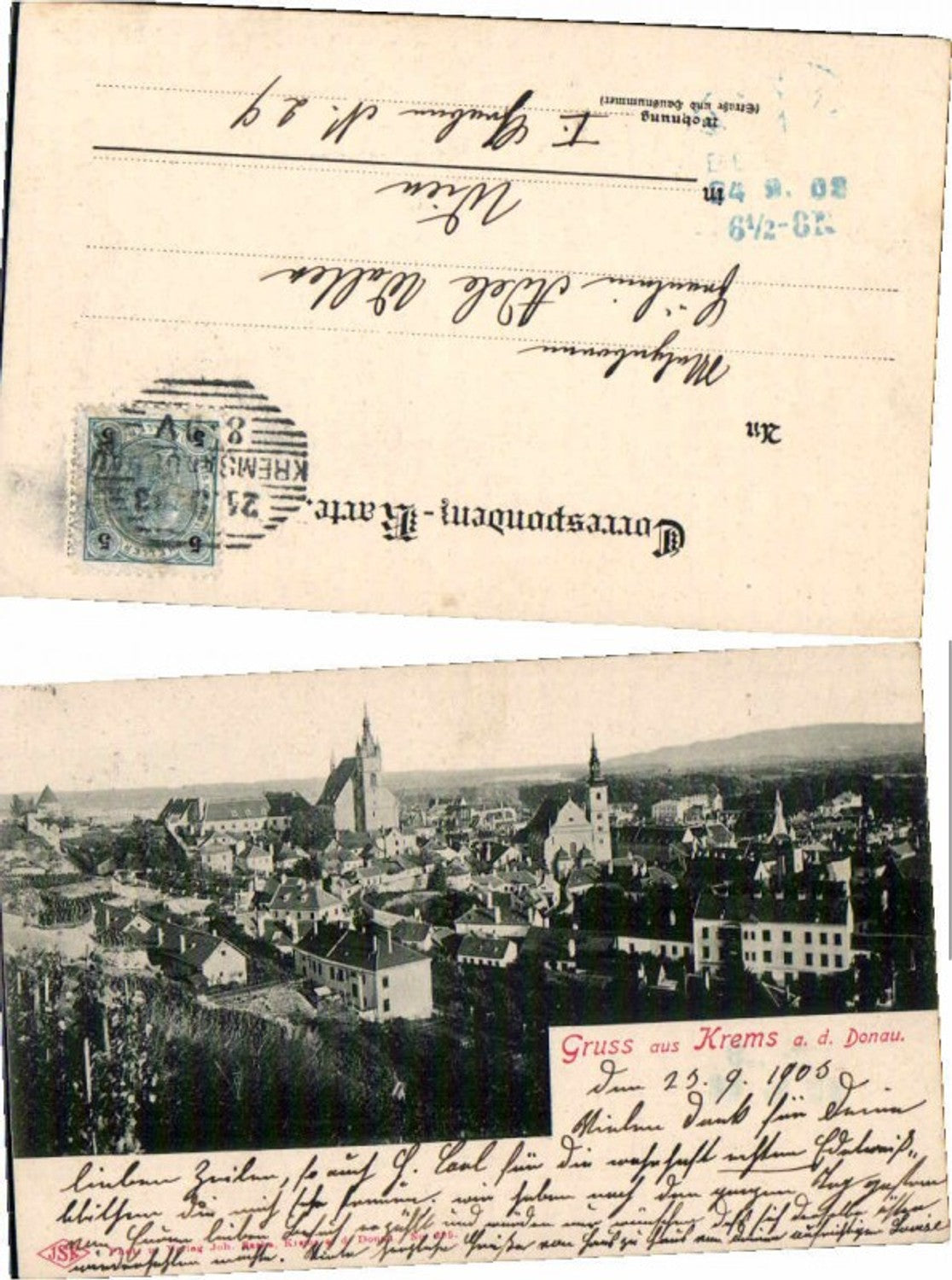 69878,Krems a.d. Donau pub Saska 295 um 1900