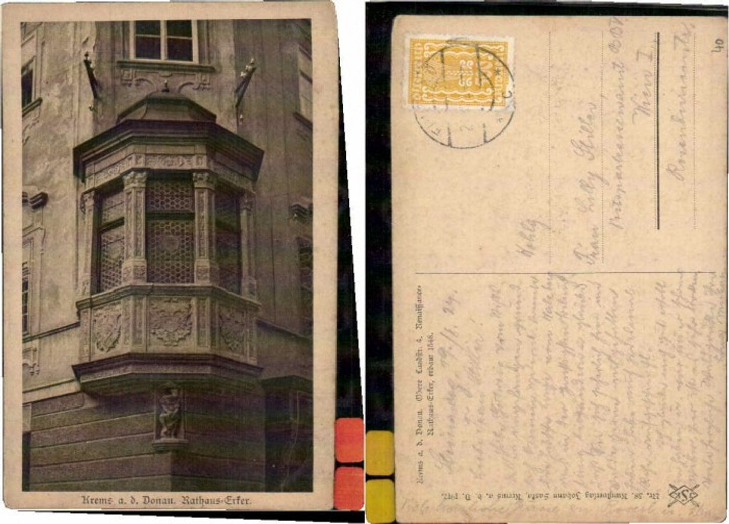 69886,Krems a.d. Donau pub Saska 38 Erker Rathaus