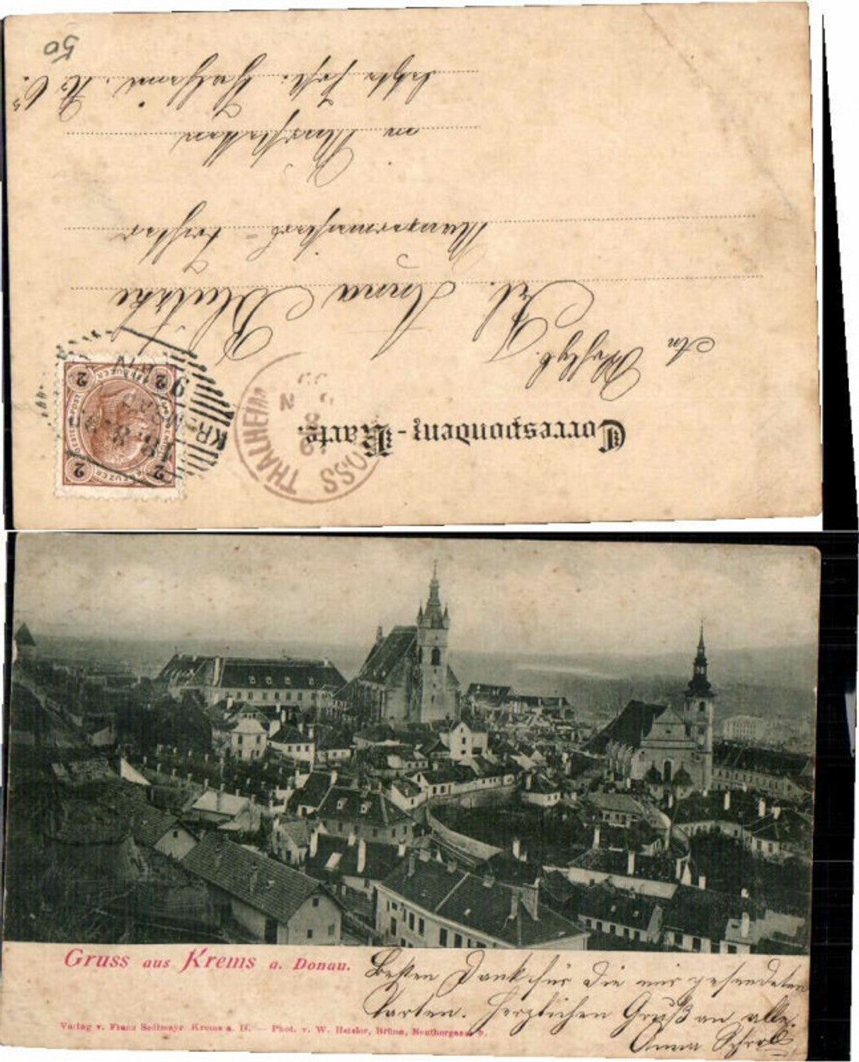 70001, Greetings from Krems an der Donau 1898