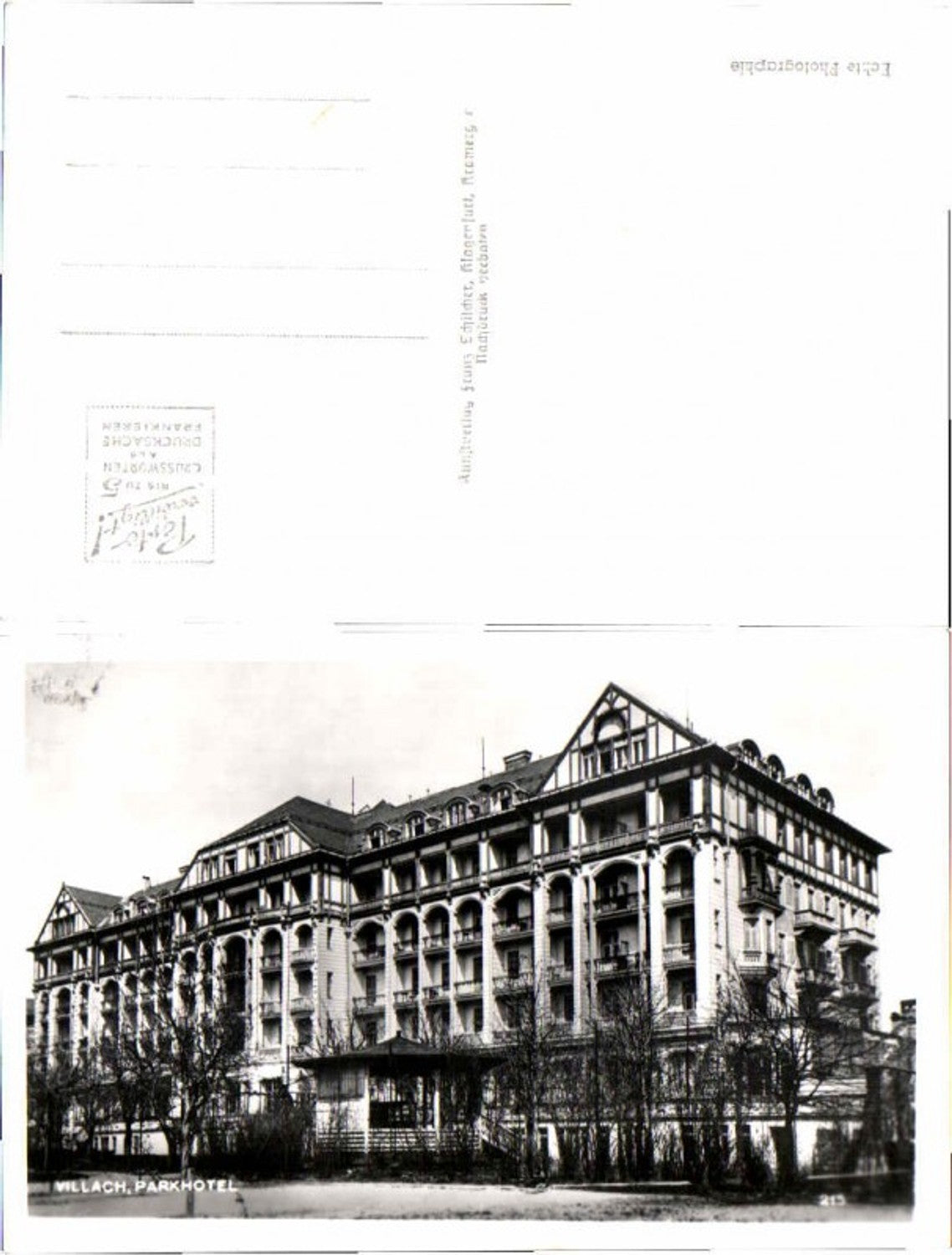 70331,Villach Parkhotel Strassenpartie 1940