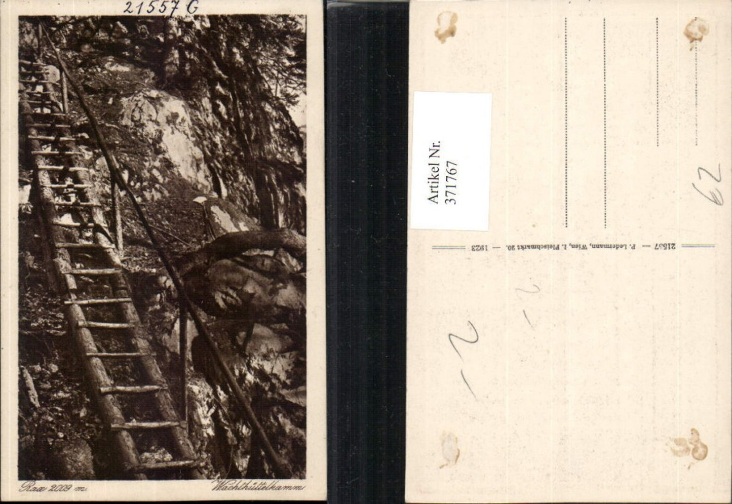 371767,Rax Wachthüttelklamm b. Reichenau Leiter