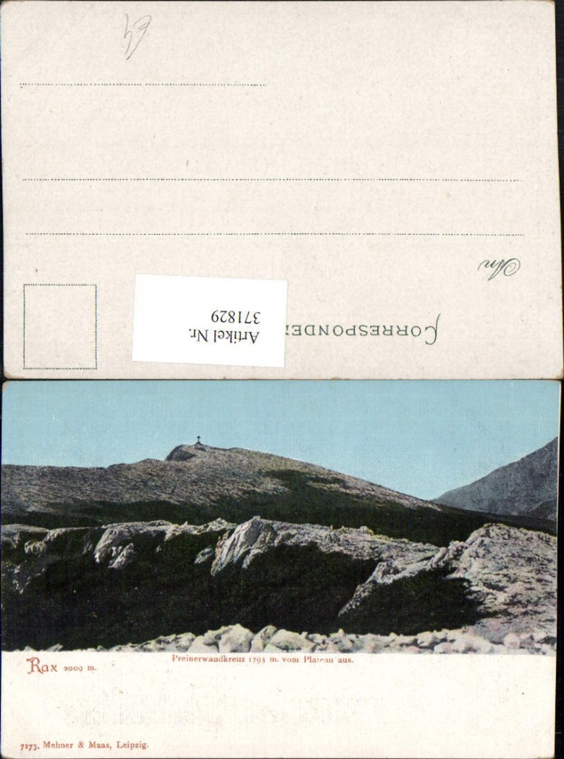 371829,Rax Preinerwandkreuz vom Plateau aus b. Prein Reichenau
