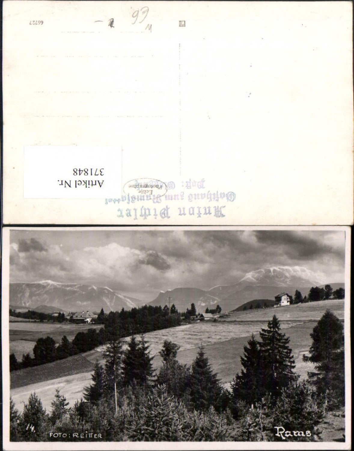 371848,Foto AK Rams b. Gloggnitz Landschaft Bergkulisse pub Foto Reitter