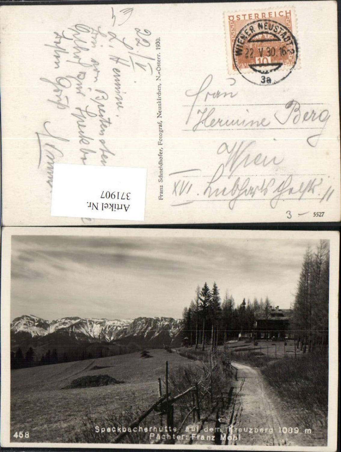 371907,Speckbacherhütte auf d. Kreuzberg b. Breitenstein Bergkulisse