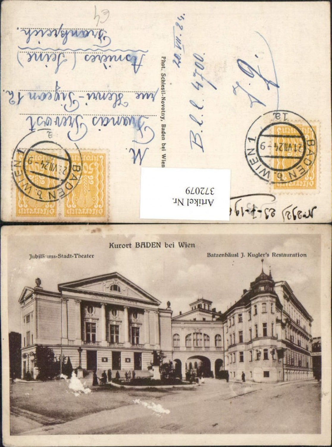 372079,Baden b.Wien Jubiläums-Stadt-Theater Batzenhäusl J. Kugler