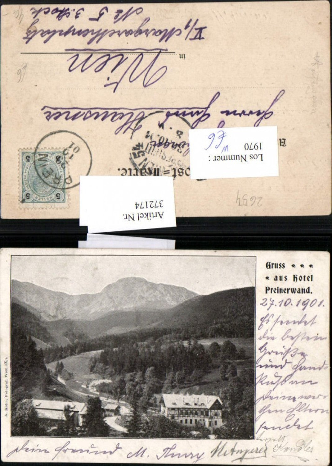 372174,Gruß aus Hotel Preinerwand b. Prein Bergkulisse