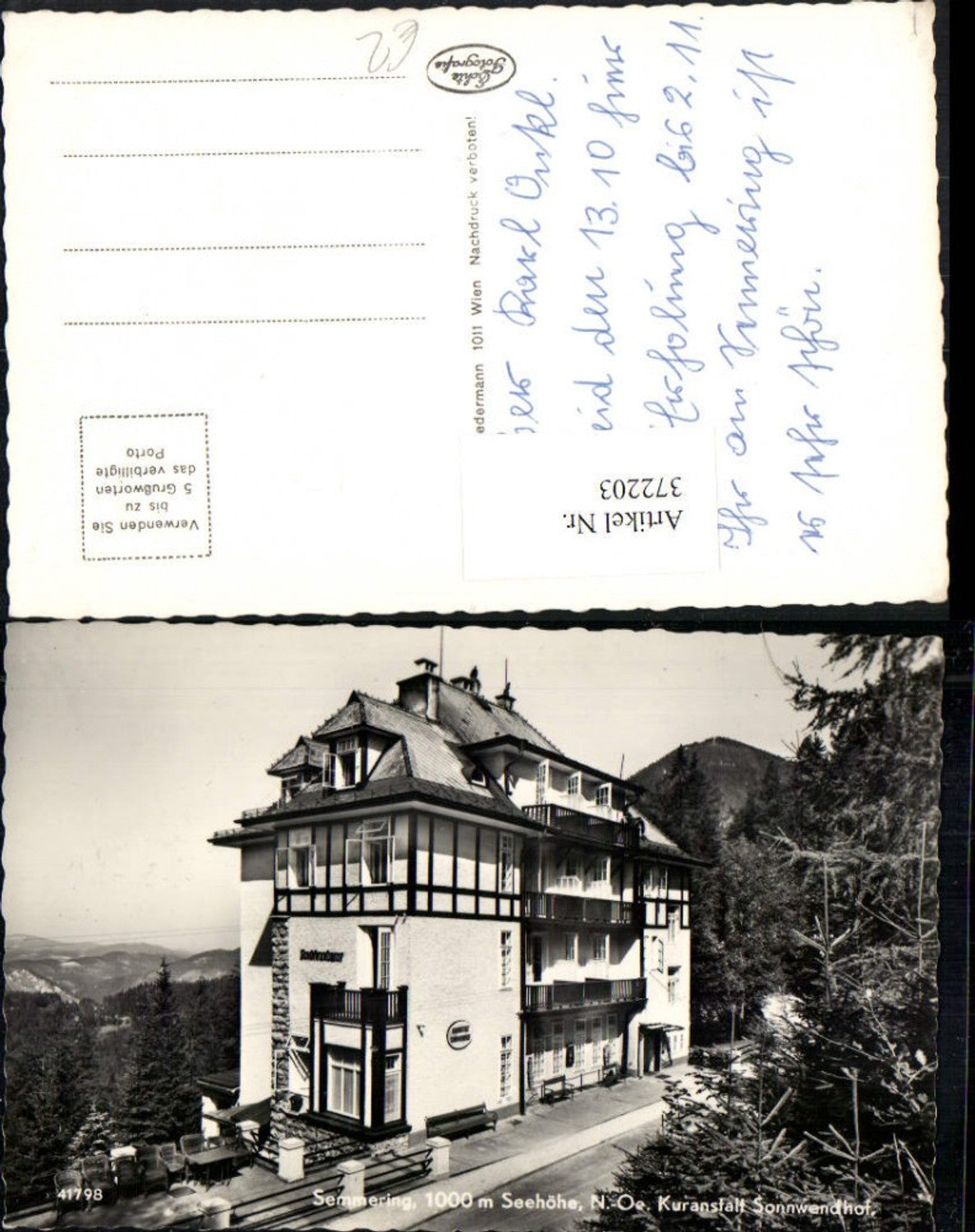 372203,Semmering Kuranstalt Sonnwendhof
