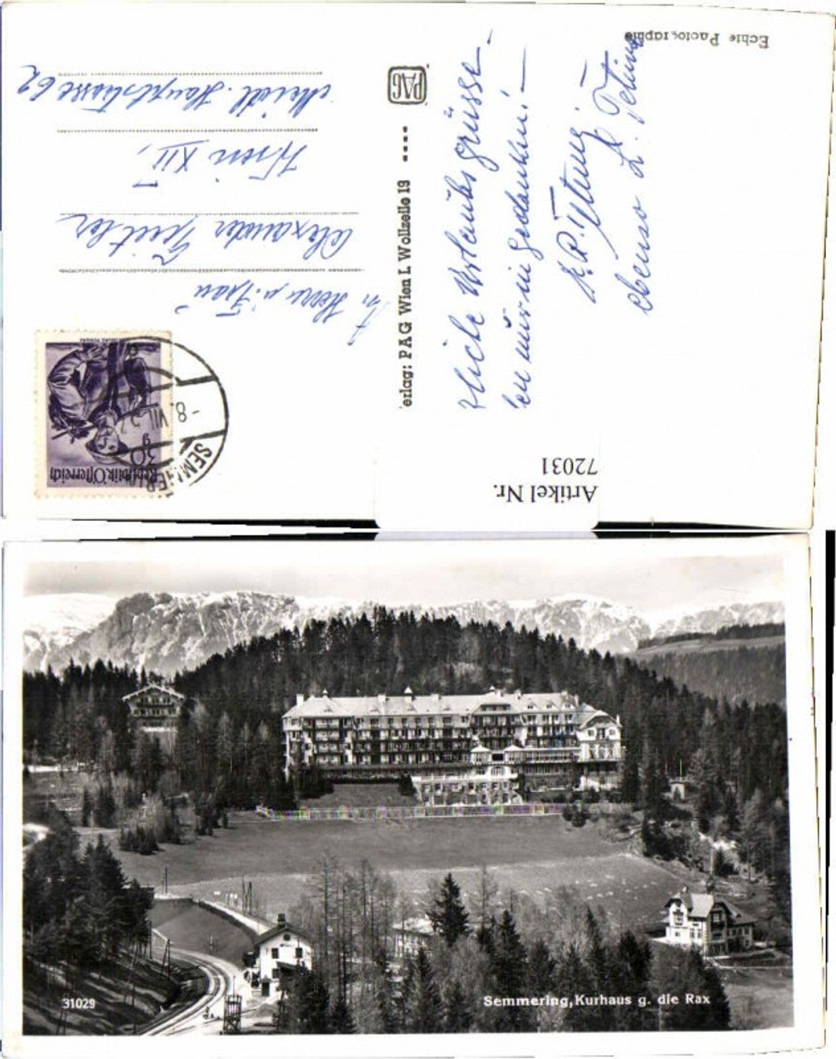 72031,Semmering Kurhaus Partie g. Rax