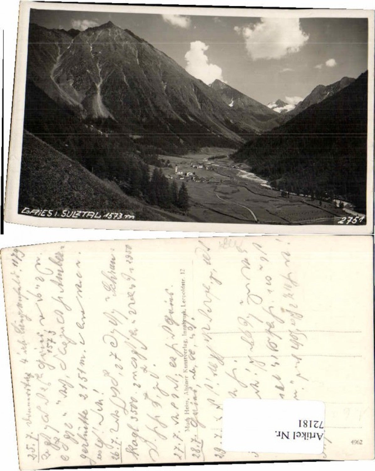 Alte Ansichtskarte – Old Postcard