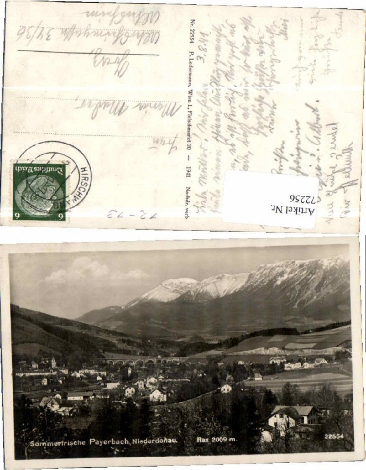 72256,Sommerfrische Payerbach Rax Ledermann 22554
