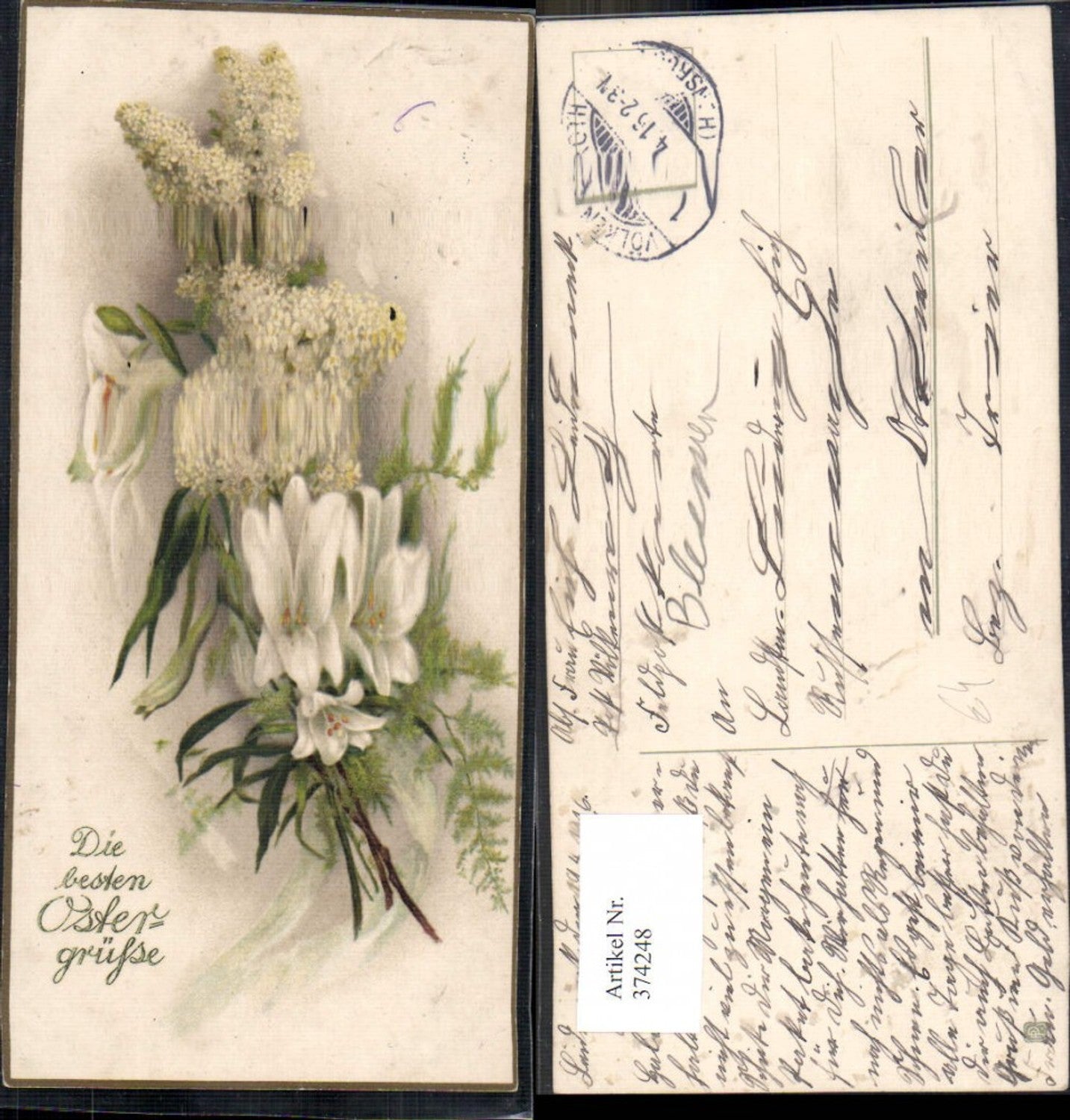 374248, Easter Lilac branch Lilies Flowers