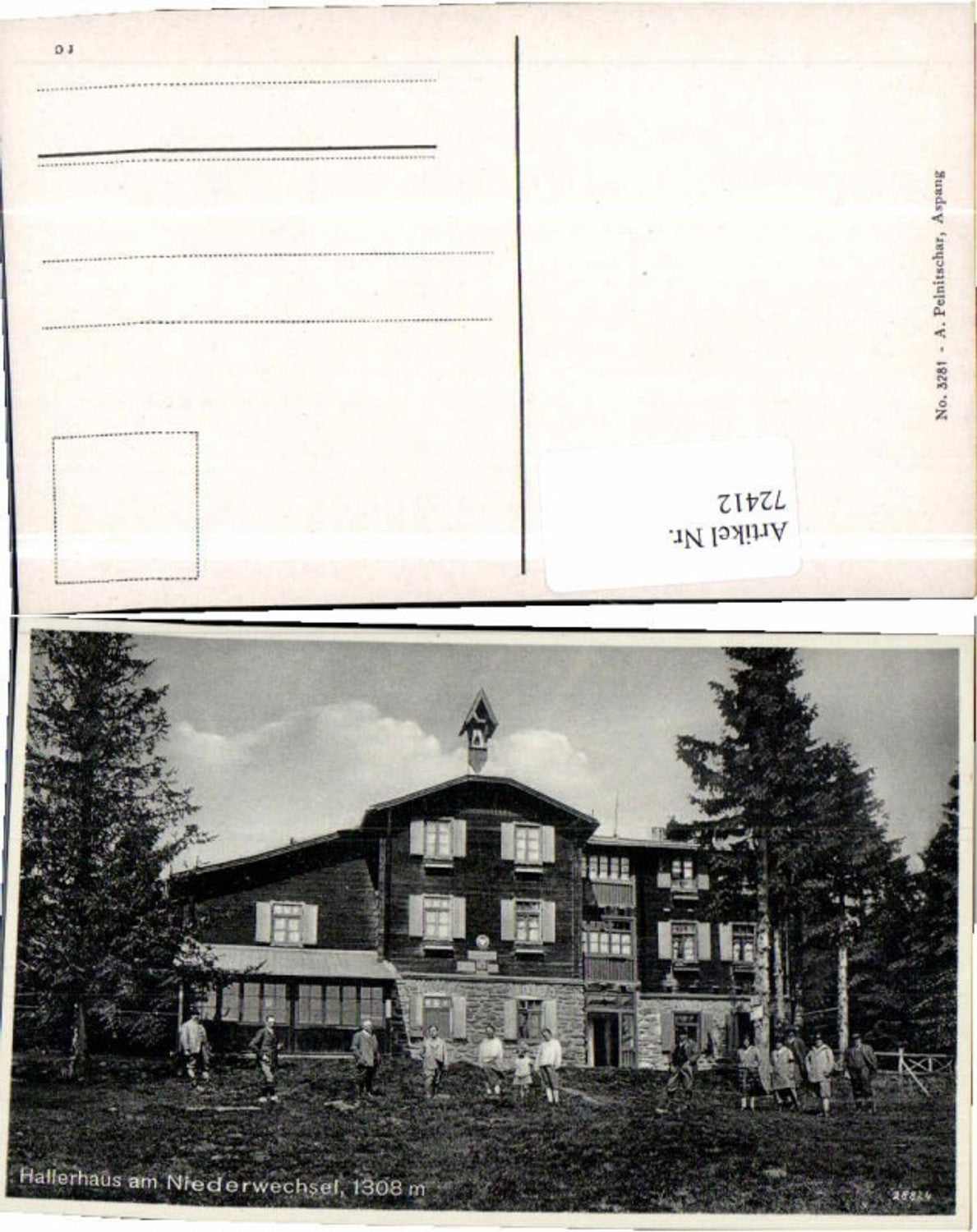 72412,Hallerhaus am Hochwechsel Leute vorm Haus