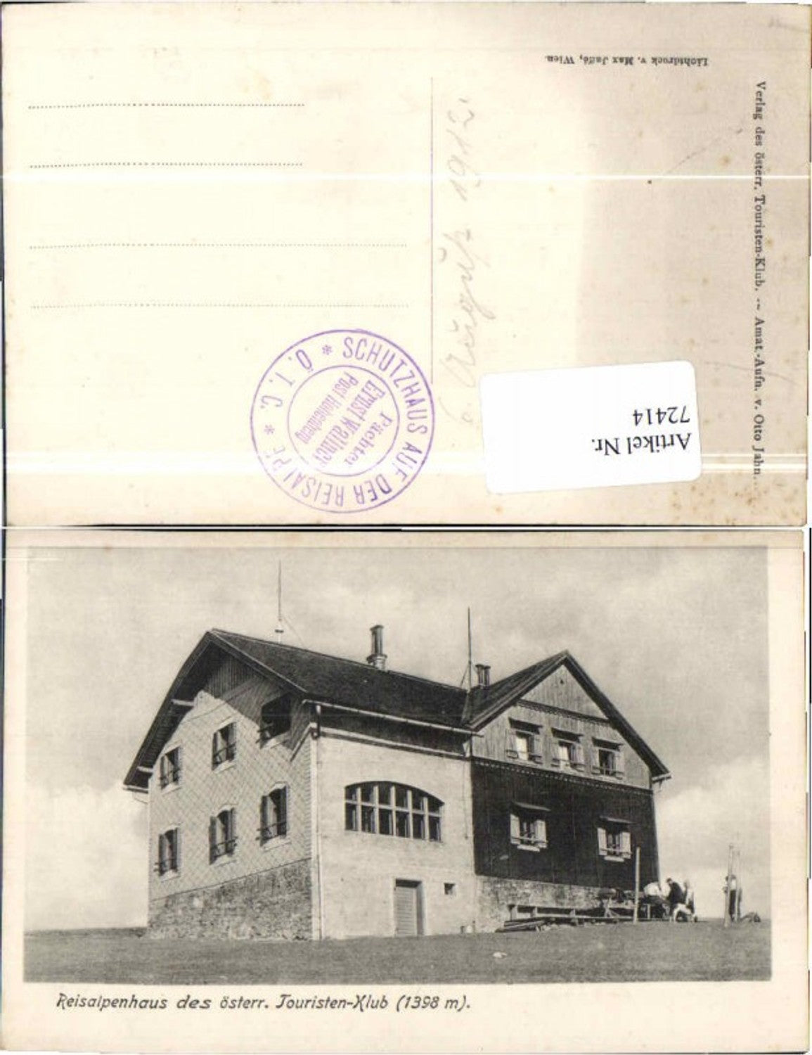 72414,Reisalpenhaus Reisalpe b. Hohenberg Lilienfeld Hainfeld