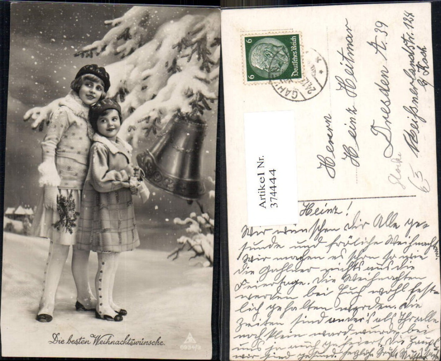 374444, Children Girls in Snow Bell Fur