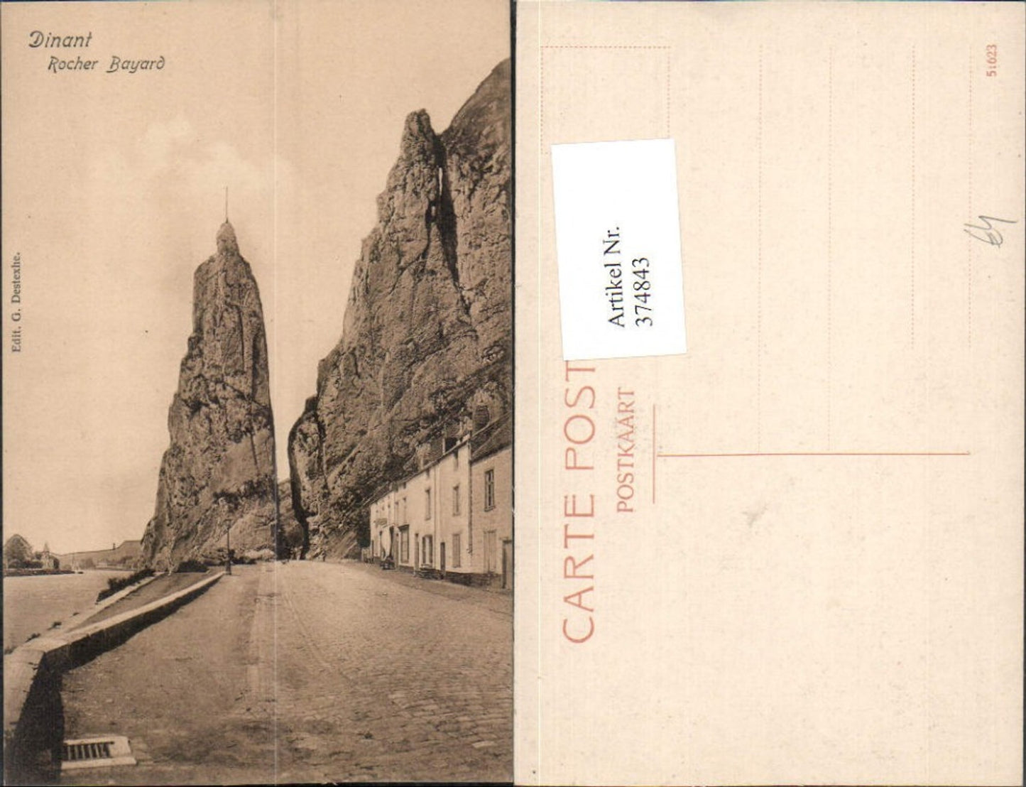 374843,Belgium Dinant Rocher Bayard Straßenansicht Felsen