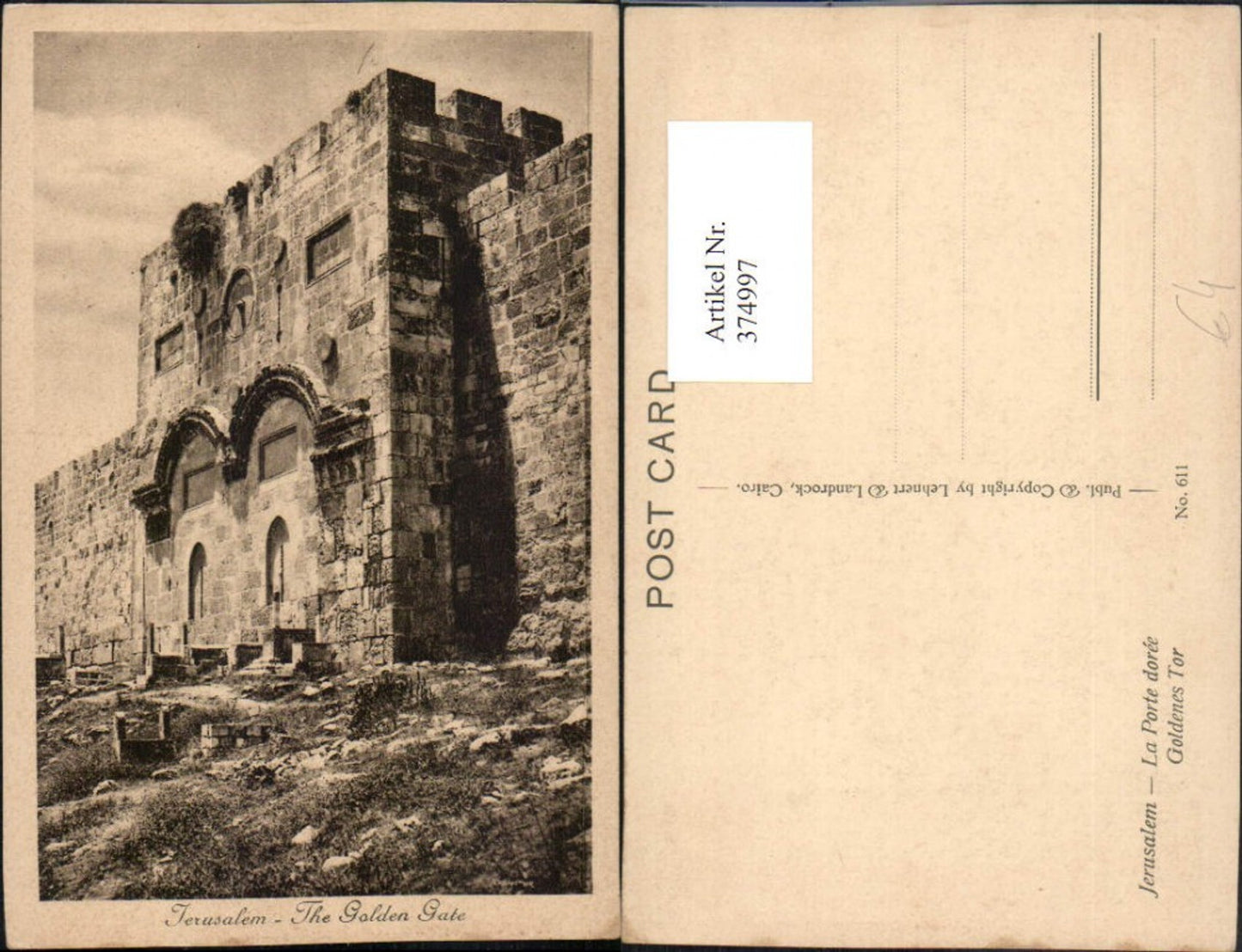 374997, Israel Jerusalem La Porte doree Golden Gate Golden Gate