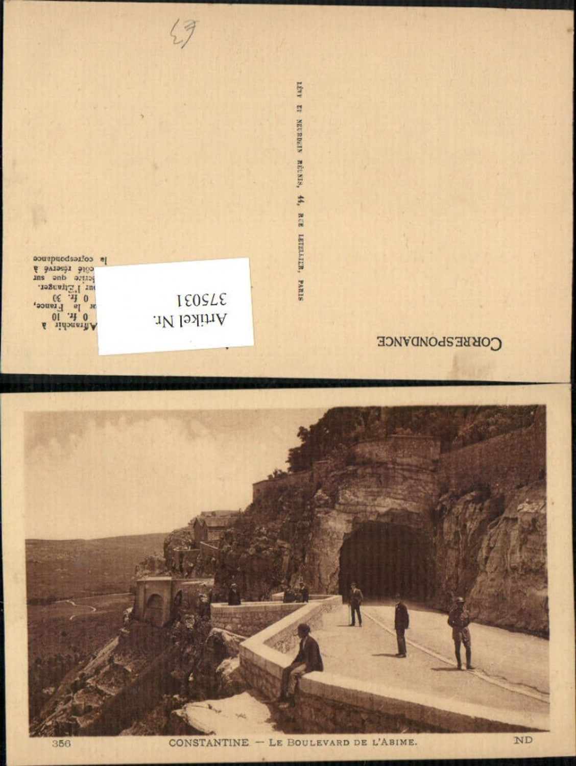 375031,Algeria Constantine Le Boulevard de l'Abime Straße Tunnel