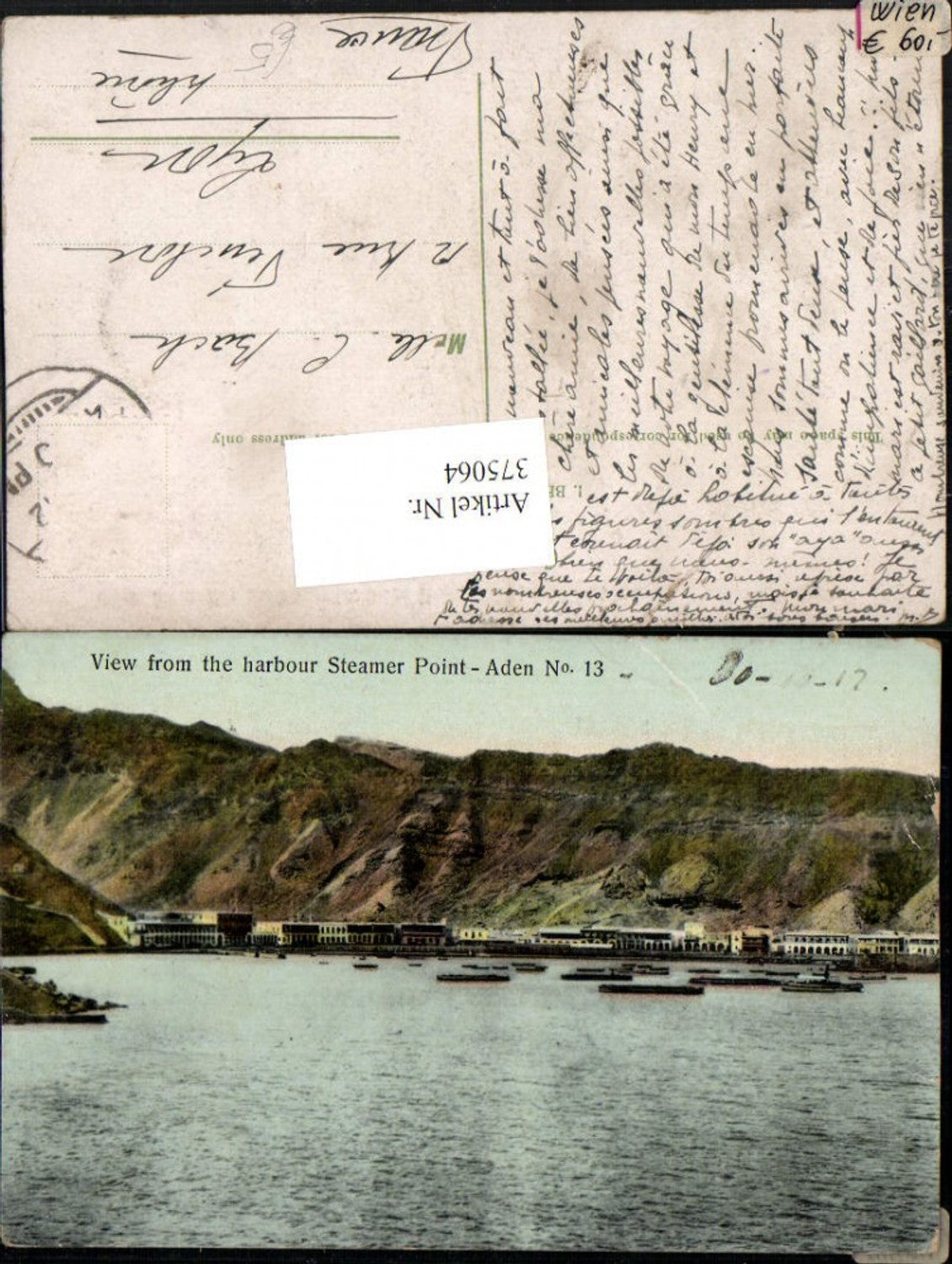 375064,Jemen Aden View from the harbour Steamer Point Hafen