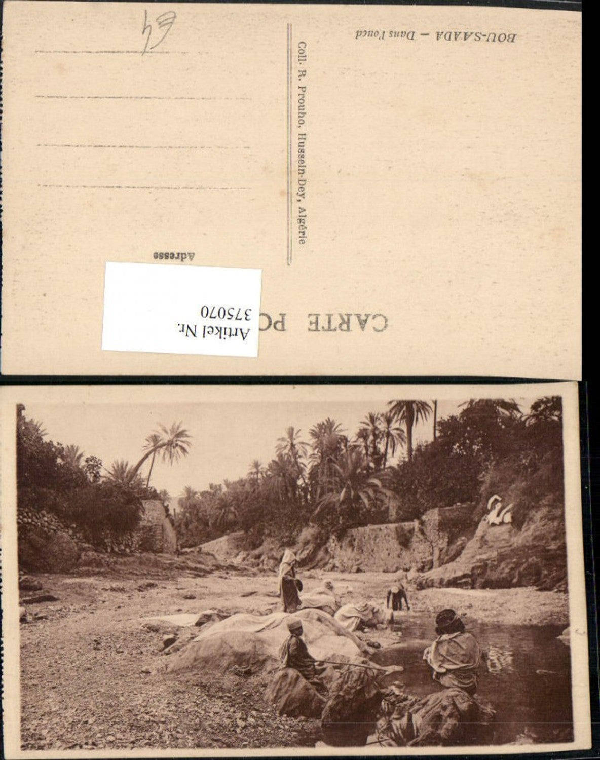 375070,Algeria Bou Saada Dans l'oued Volkstypen