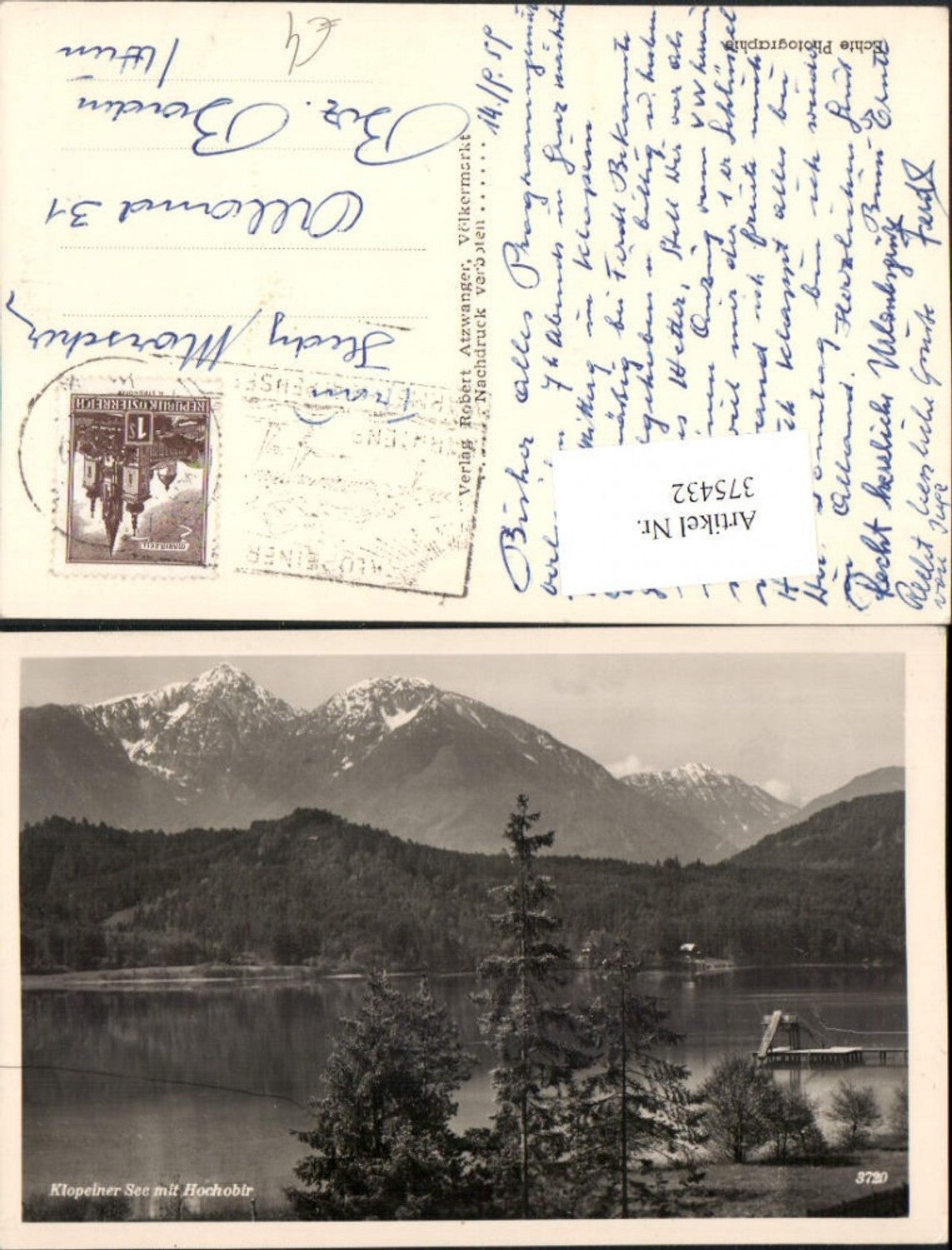 375432,Klopeinersee See b. St. Kanzian m. Hochobir Bergkulisse