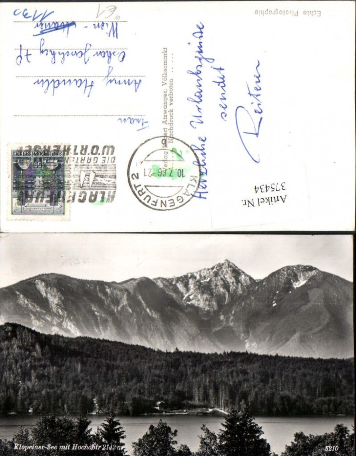 375434,Klopeinersee See b. St. Kanzian m. Hochobir Bergkulisse