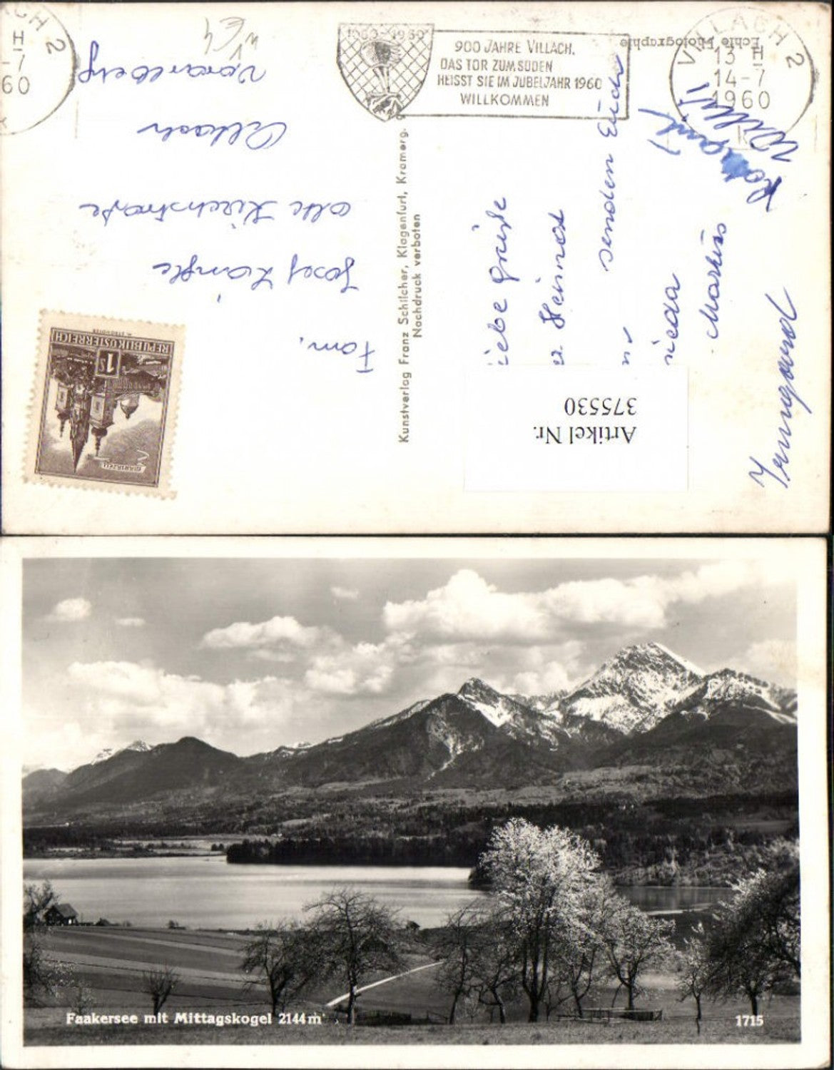 375530,Faakersee See b. Faak m. Mittagskogel Bergkulisse pub Franz Schilcher 1715