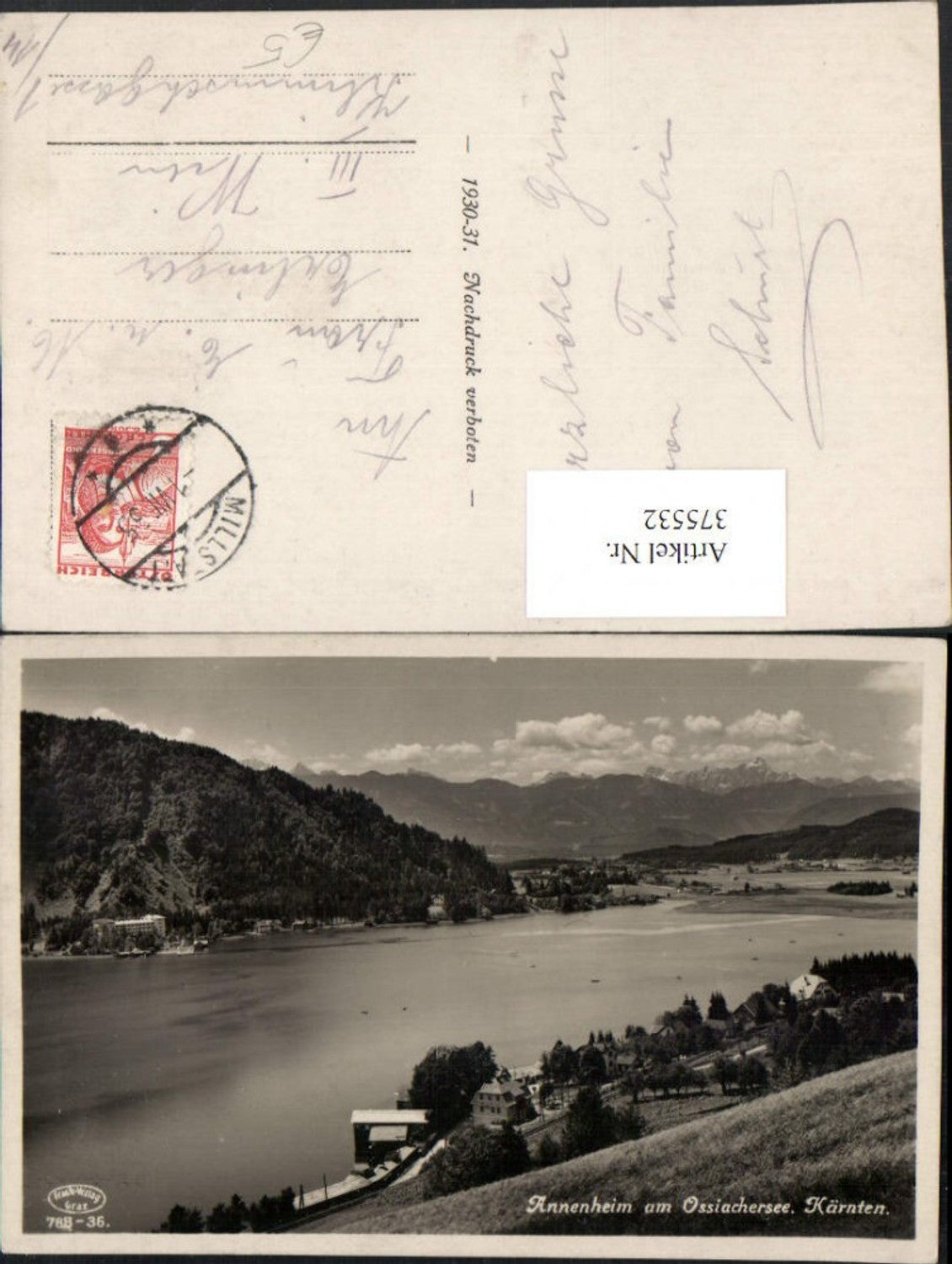 375532,Annenheim am Ossiachersee See b. Treffen Bergkulisse