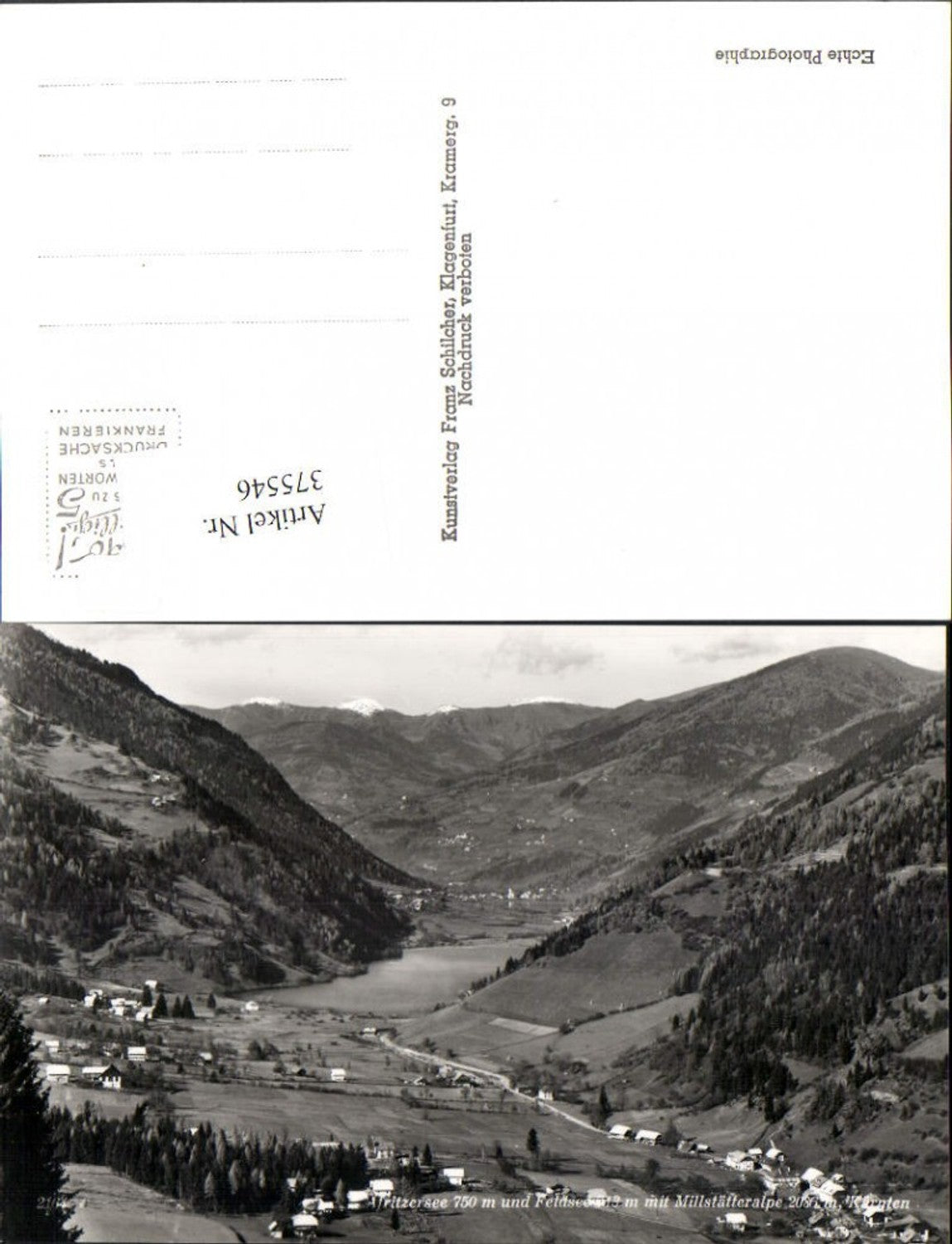 375546,Afritzersee u. Feldsee b. Feld am See m. Millstätteralpe Bergkulisse