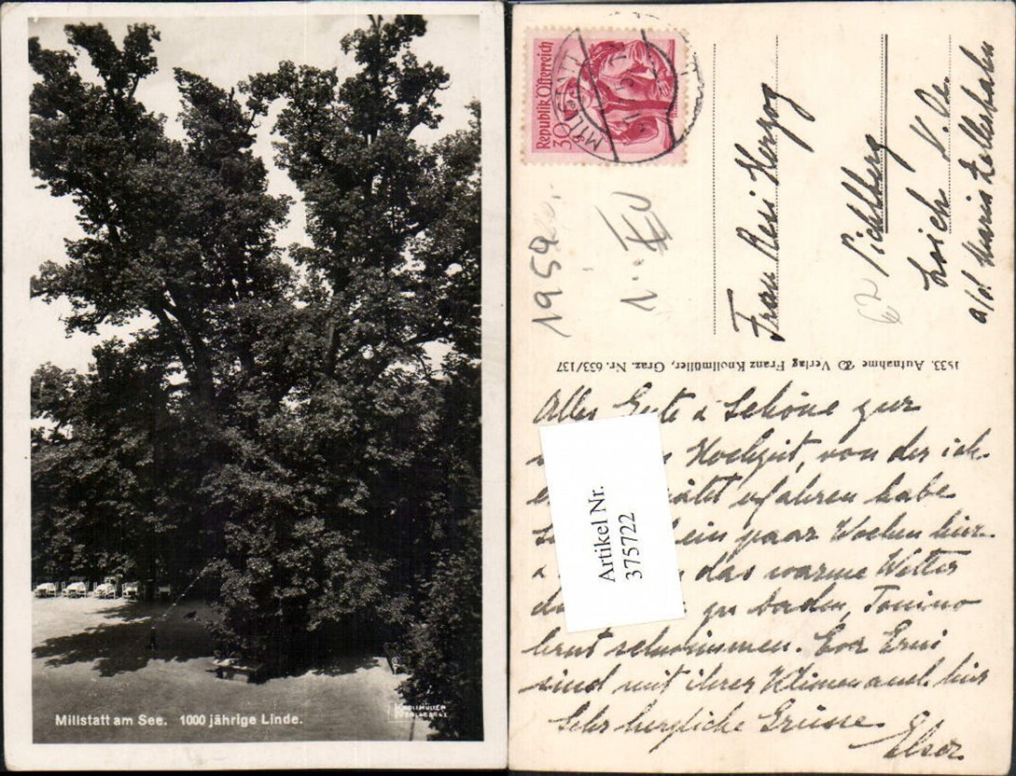 375722,Millstatt am See 1000-jährige Linde Baum