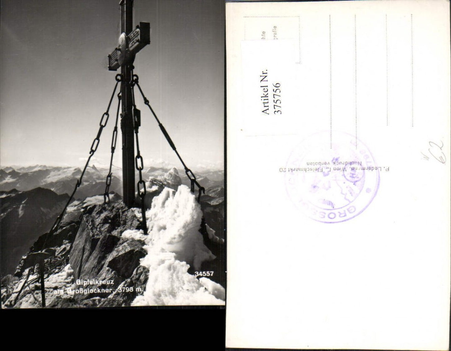 375756,Gipfelkreuz am Großglockner b. Heiligenblut Bergkulisse