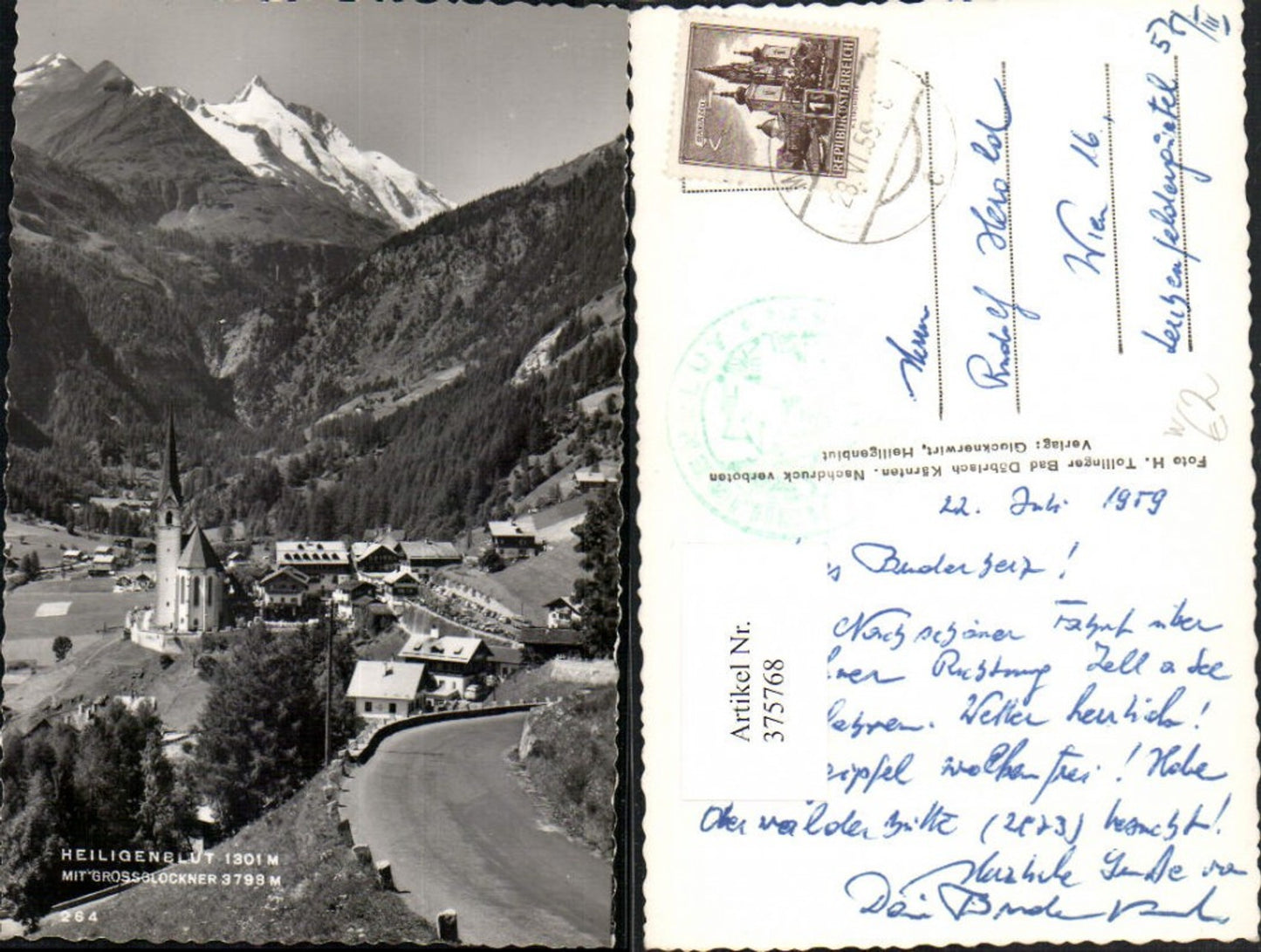 375768,Heiligenblut Totale m. Großglockner Bergkulisse